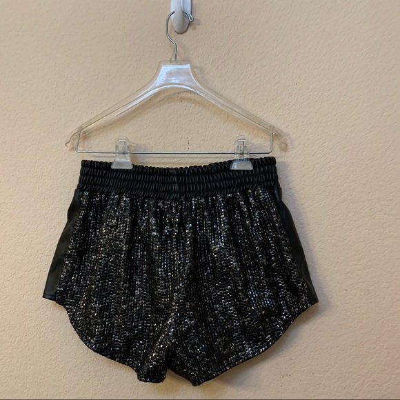 Lovers + Friends Black Sequin Gunmetal QUINN Short - Picture 9 of 13